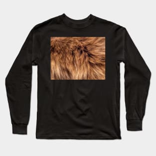 long Fur in brown Long Sleeve T-Shirt